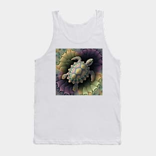 A Fractal Design in A Snowflake Motif Tank Top